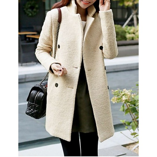 Women's Casual/Daily Simple Coat,Solid N...