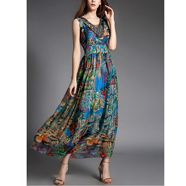 Going out Street chic Sheath Dress,Print...