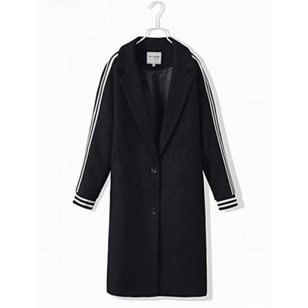 Women's Casual/Daily Street chic Coat,So...