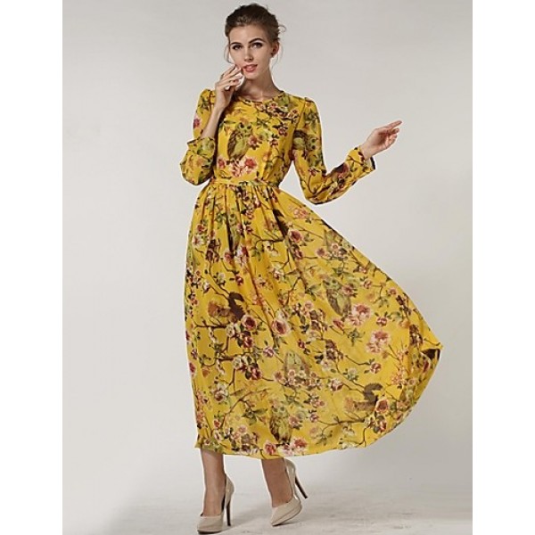 Women's Casual/Daily Swing Dress,Floral ...