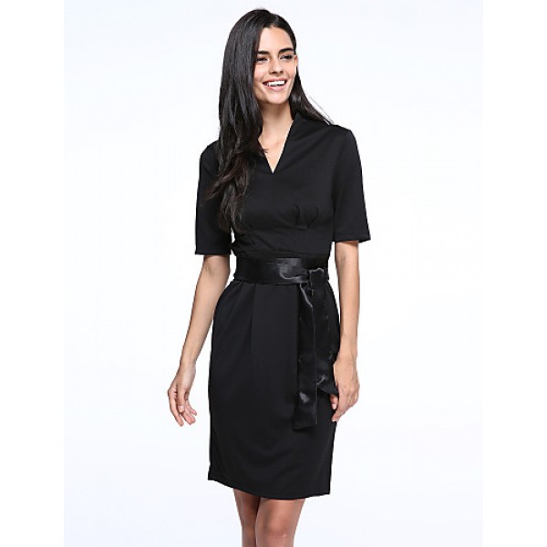 Women's Vintage Elegant Business Casual Half-sleeve Dress