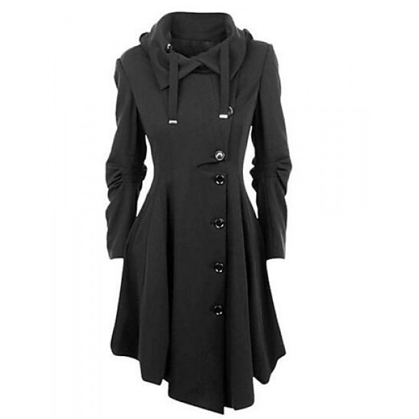 Women's Casual/Daily Coat,Solid Shirt Co...